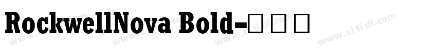 RockwellNova Bold字体转换